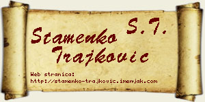 Stamenko Trajković vizit kartica